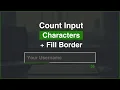 Arabic HTML CSS JavaScript Tutorials - Count Input Characters And Fill Borders