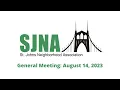 SJNA General Meeting August 14 2023