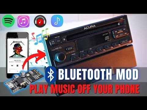 Download MP3 Add BLUETOOTH to Car CD Player Stereo | Vintage OEM Radio Mod