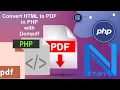 dompdf Convert HTML to PDF in PHP with Dompdf Dompdf Part 1