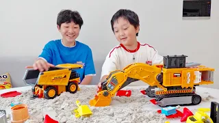 Dump Truck, Excavator Car Toy Unboxing for Kids