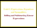 Unit C 2 Adding and Subtracting Linear Expressions