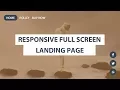 Responsive full screen landing page Using HTML and CSS - Full Screen Landing Page