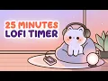 Download Lagu 25 minute lofi Timer 🎵 Study With Me Pomodoro 25 min ☕ Focus Music
