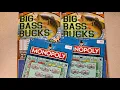 New Tickets Wisconsin Has a Monopoly Board Scratch Ticket Big Bass Bucks