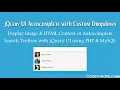 jQuery UI Autocomplete with Images and Custom HTML in PHP