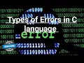 Types of errors in C language Bugs in lecture 10 chapter 8 part2