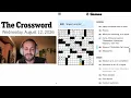 WEDNESDAY NYT New York Times Crossword August 12 2026