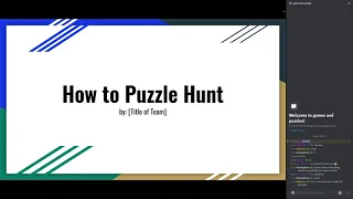title of team How to Puzzlehunt