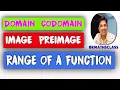 DOMAIN CO-DOAMIN IMAGE PRE-IMAGE AND RANGE OF A FUNCTION FUNCTIONS