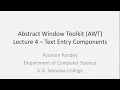 AWT LECTURE 4 TextField TextArea