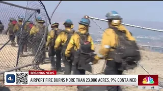 A day in the life of firefighters battling the Airport Fire