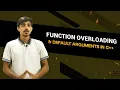 C Function Overloading Default Arguments Class 23