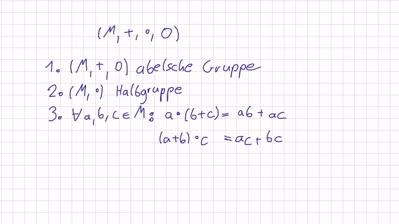 Mathematik für Informatik Studenten 42 - Algebraische Grundstrukturen : Ringe
