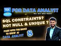 SQL Constraints NOT NULL UNIQUE MSSQL SQL For Data Analyst in Hindi 8