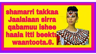 Shamarri Takka Jaalalaan Qabamu Ishee Haala Ittiin Beeku Dandeessu Waantoota 6 