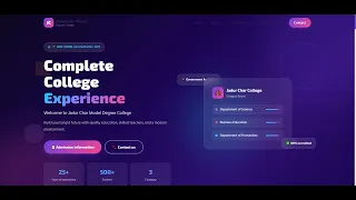 Modern College Website Design Using HTML CSS JavaScript Fully Responsive College Website Project