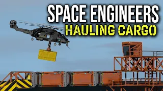 Space Engineers - Cargo Hauling with a new Helicopter Combined Arms Series