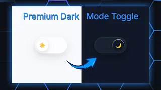 How to create a Premium Dark Mode Toggle using HTML CSS JavaScript
