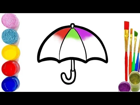 Download MP3 How to draw an umbrella for children