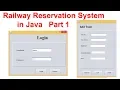 Railway Reservation System in Java Part 1