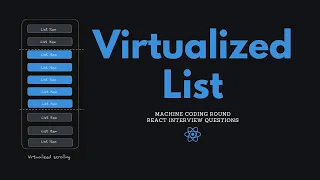 React Virtualized List React Js Interview Questions Frontend Machine Coding Interview Experience