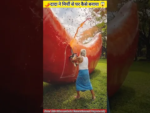 🏡दादा ने मिर्ची से घर कैसे बनाया😱🌶️#shorts #youtubeshorts #shortvideo #aivideo #diycrafts #reels