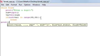 Python Programming Tutorial 19 Application of Break Statement