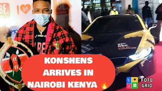 jamaican dancehall artist konshens arrives in nairobi kenyan girl twerk for konshens during arrival