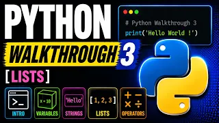 Python Walkthrough 3 Lists
