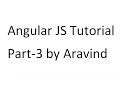 Angular JS tutorial part-3 by Aravind