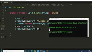 Java program to take Character input from User Learn Coding