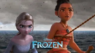 Elsa And Moana Deliver The Heart Forest Spirit Frozen 3 Fanmade Scene 