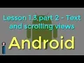 Lesson 1 3 part 2 - Text and scrolling views