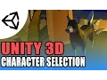 Character Selection And changing scene - Unity 3D Tutorial C