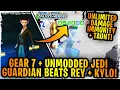 Gear 7 Unmodded Jedi Knight Guardian UNLIMITED Taunt Damage Immunity Cheese with Master Kenobi
