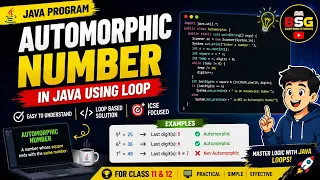 AUTOMORPHIC NUMBER IN JAVA USING LOOP