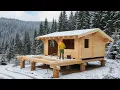 I'm Building Incredible DIY Wood house in 129 Days in the  Woods Start to Finish