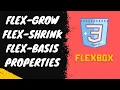 35 flex-grow flex-shrink flex-basis properties flex shorthand property initial auto 1 - CSS3
