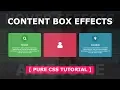 Content Box with Hover Effects - Html Css Creative Box Hover Effect Tutorial