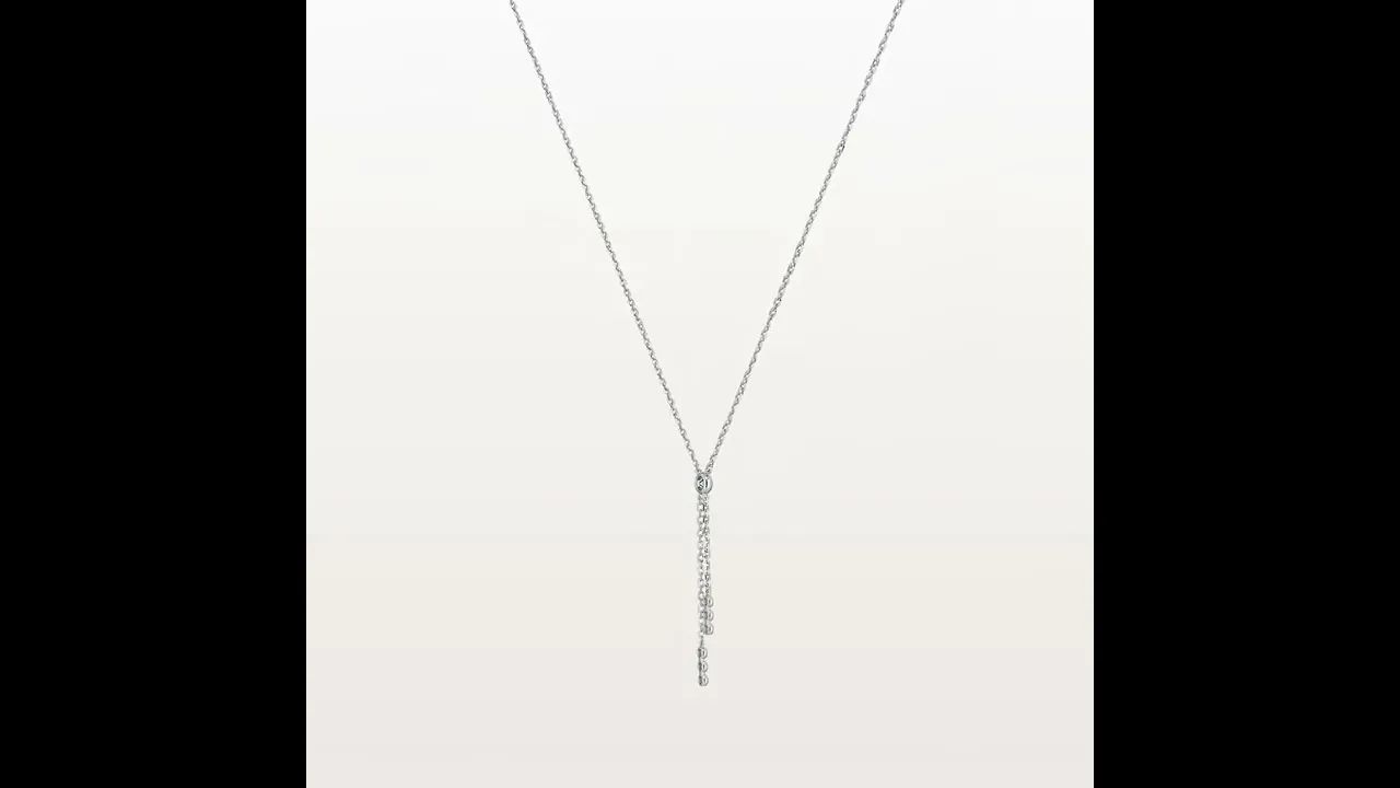 One More Thing | Double Drop Diamond Lariat Necklace