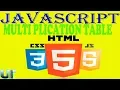 java script multiplication table