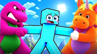 Sobrevivi a BUDDY vs BARNEY en Minecraft…