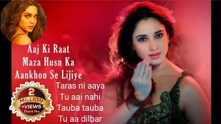 aaj ki raat taras tu aai nahi tauba tauba tu aja dilbar bollywood super hit songs 2024 viralsongs