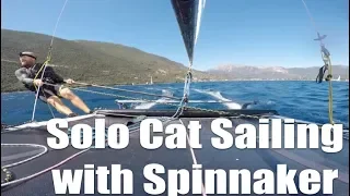 FX1 tacking practice including from trapeze  Solo spinnaker hoists and drops, multicam live commenta