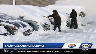Snow cleanup continues in Manchester