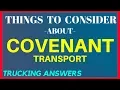 Covenant Transport team training review and things to consider