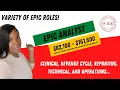EPIC Analyst Various Roles Telecommute