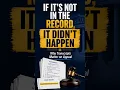 If It s Not in the Record It Didn t Happen Judge Ken Hodges