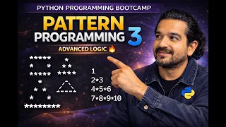 Pattern Programming Part 3 Advanced Logic Shape Patterns Python Programming Bootcamp
